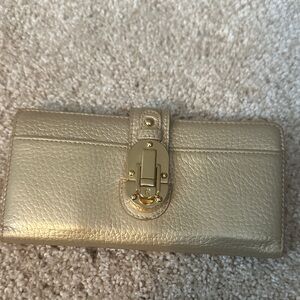 Vintage Aigner gold wallet
